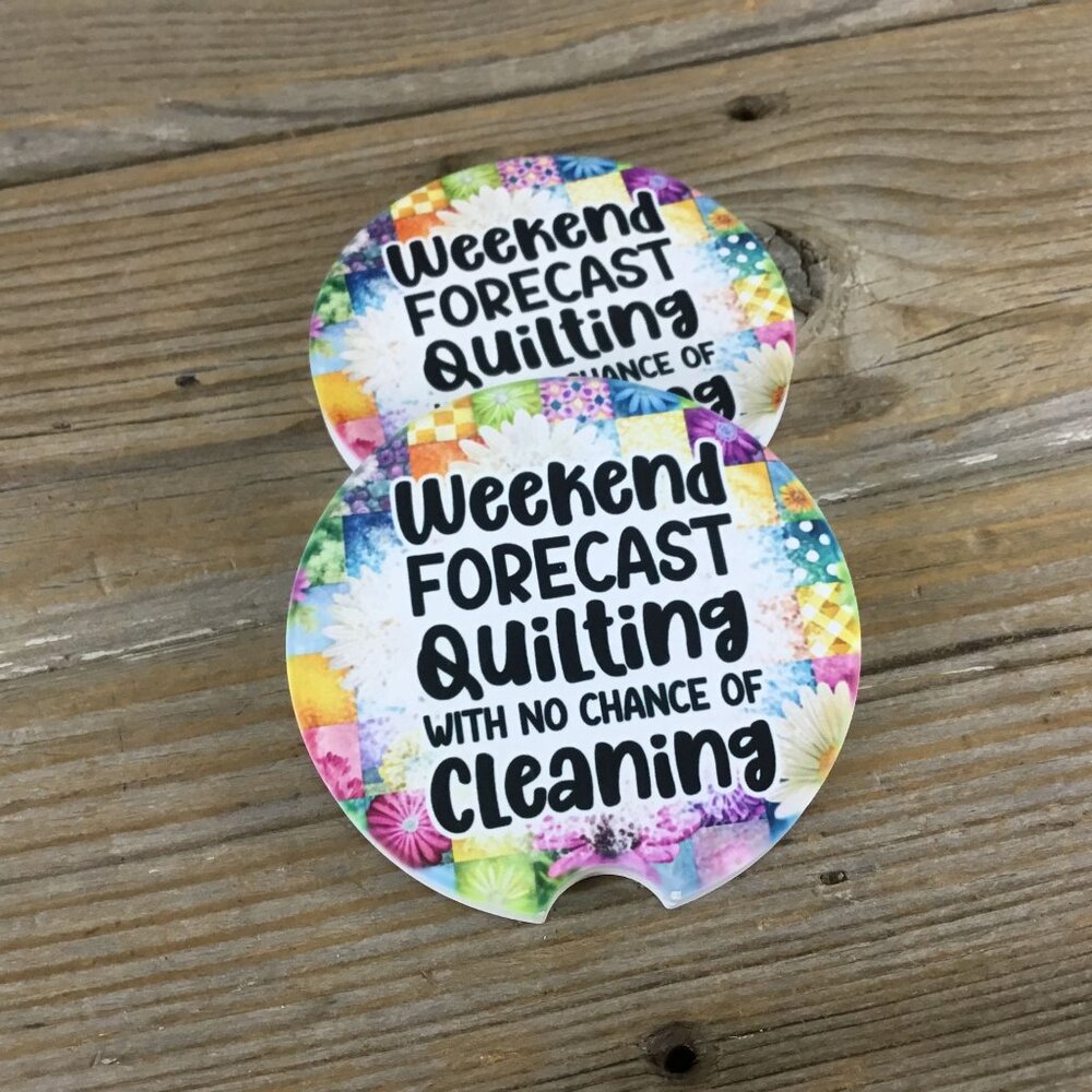 Weekend Forecast: Quilting with No Chance of Cleaning – Set of 2 Sandstone Car C
